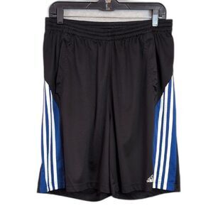 Adidas Black Blue Athletic Shorts Men's L